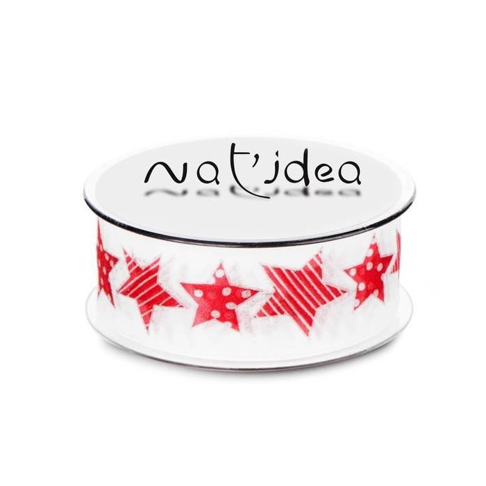 NASTRO ASTEROID WHITE DEC RED